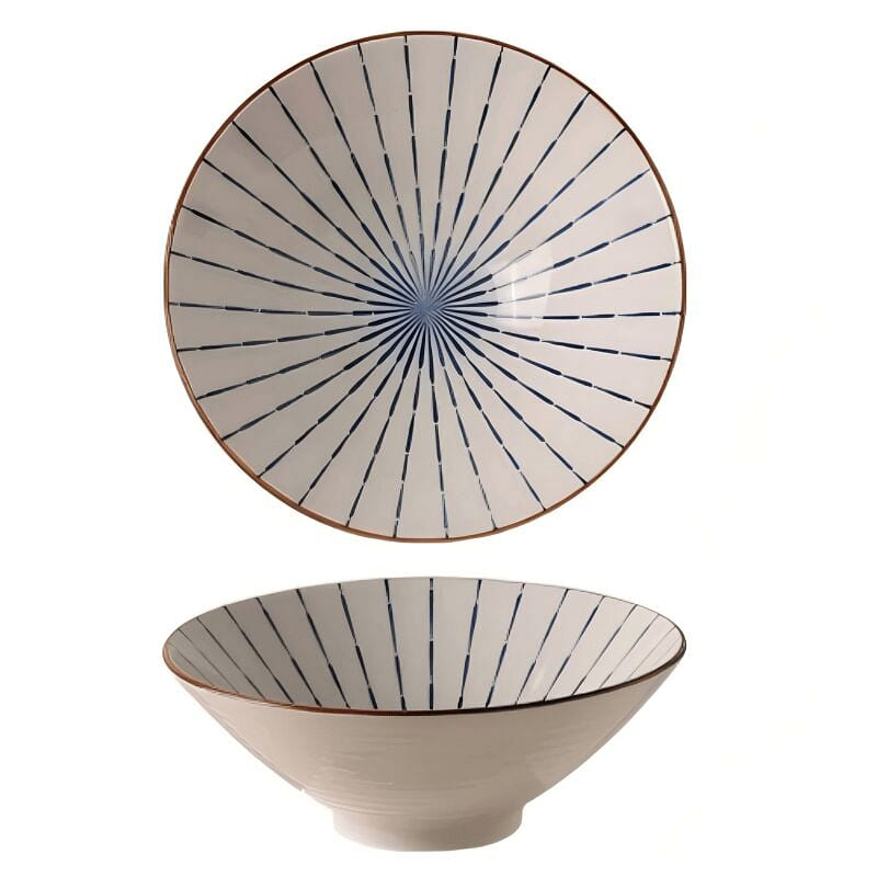 KAWASIMAYA Fireworks 7-inch Ceramic Ramen Bowl 1 each