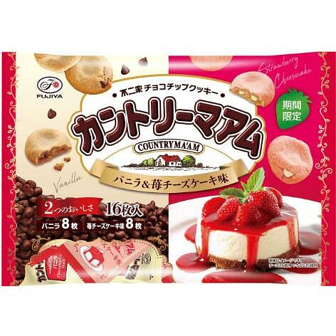 不二家 香草＆草莓芝士蛋糕味曲奇 16枚 1 份