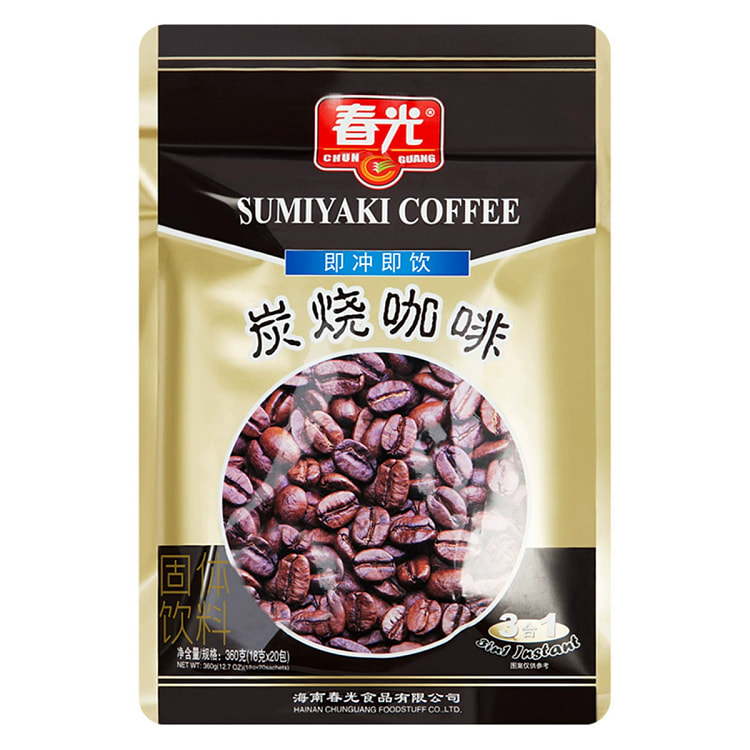 春光食品海南特产冲饮炭烧咖啡粉三合一速溶咖啡粉180g