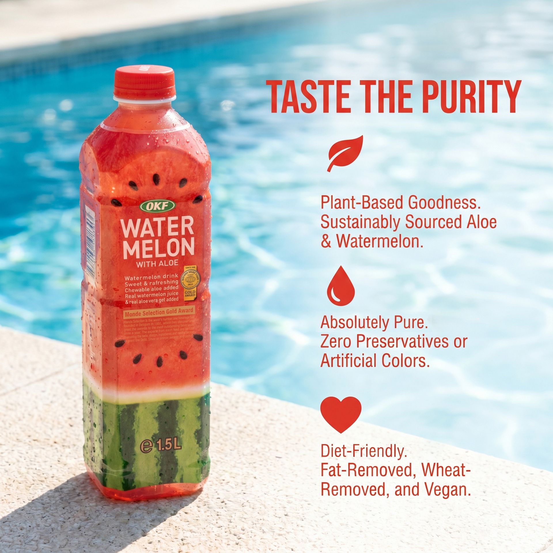 Get Watermelon Aloe Vera Juice Drink with Pure -12pk 50.72 fl.oz Delivered  | Weee! Asian Market