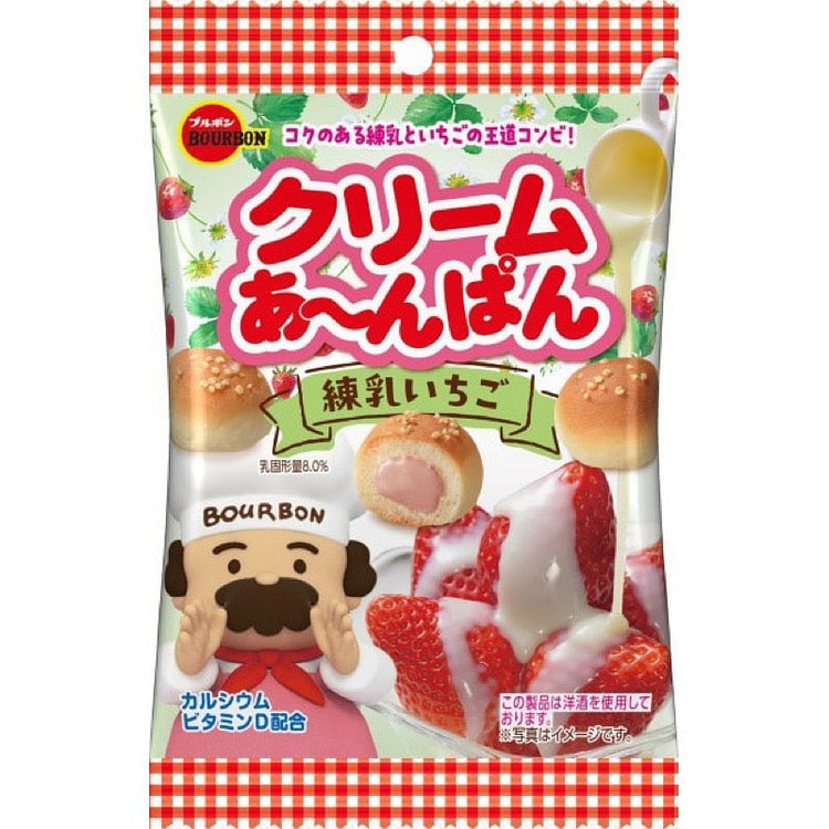 Bourbon Cream Anpan Strawberry Milk Flavor 38g 1 each
