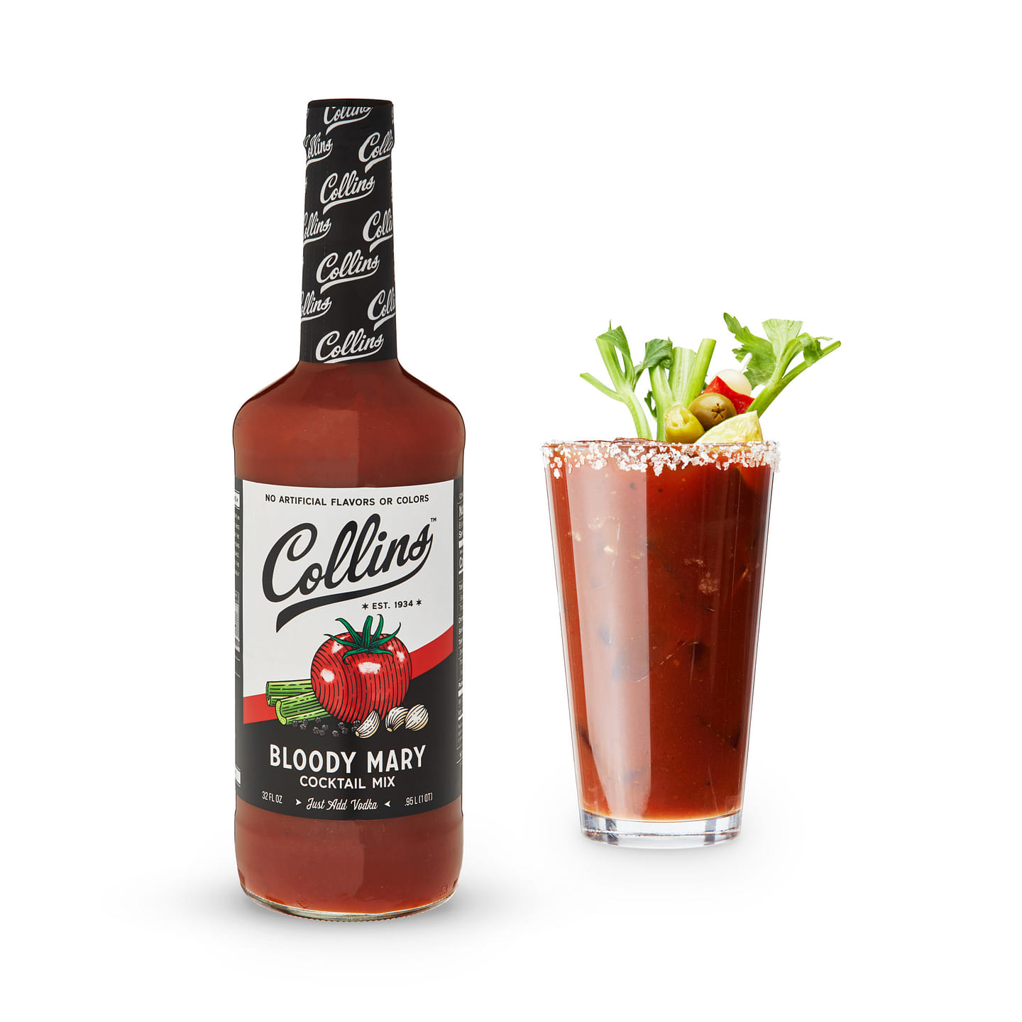 32 oz. Classic Bloody Mary Cocktail Mix by Collins 1 each