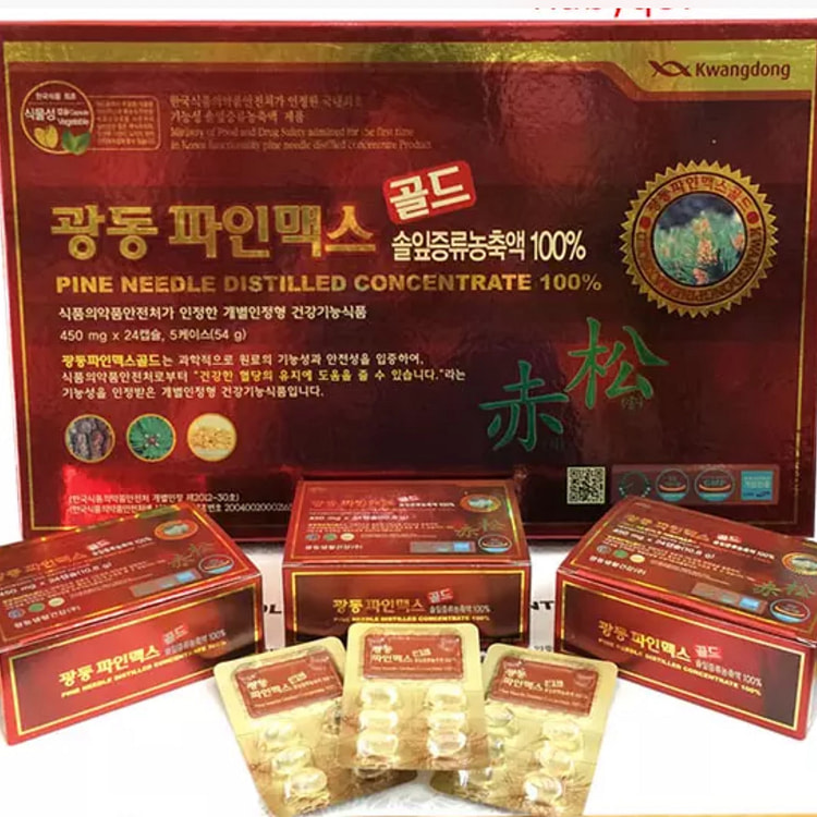 Viên Tinh Dầu Thông Đỏ Kwangdong Pine Needle Distilled Concentrate