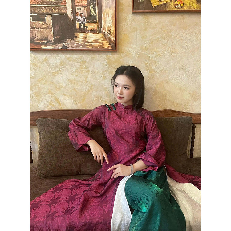 Cocolili Size M H508 Silk Ao Dai (With Pant) 1 each