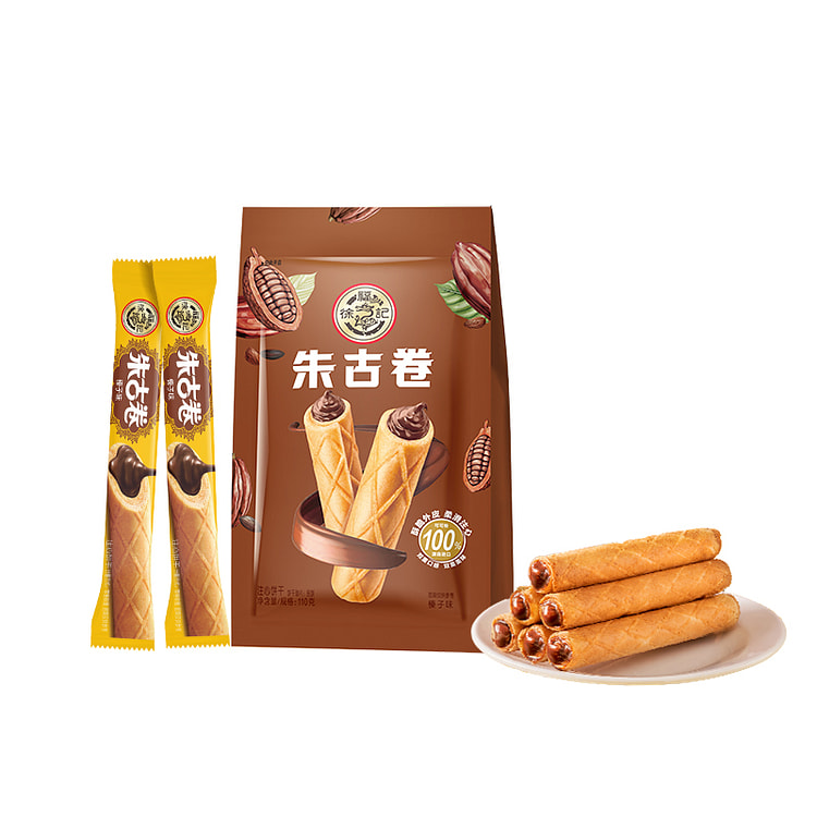 徐福记休闲零食朱古卷榛子味110g*1袋