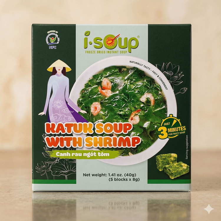 ISoup Katuk Soup with Shrimp 40g 1 box