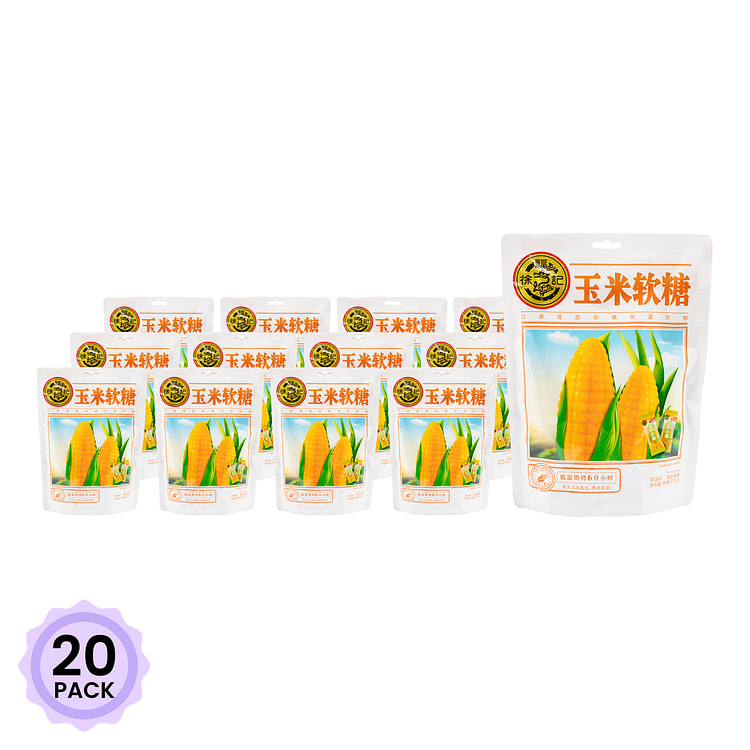 Hsufuchi Soft Corn Candy 375 g*20 pack