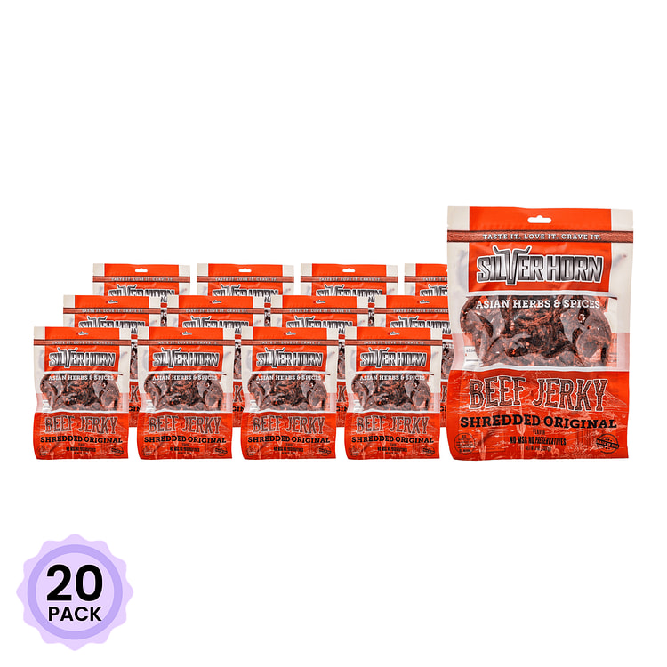 Silver Horn Beef Jerky, Shredded Original 227 g*20 pack