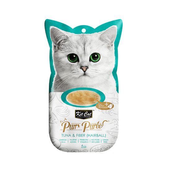 【Kit Cat】Purr Puree Tuna & Fiber (Hairball) 15g x 4 1 each