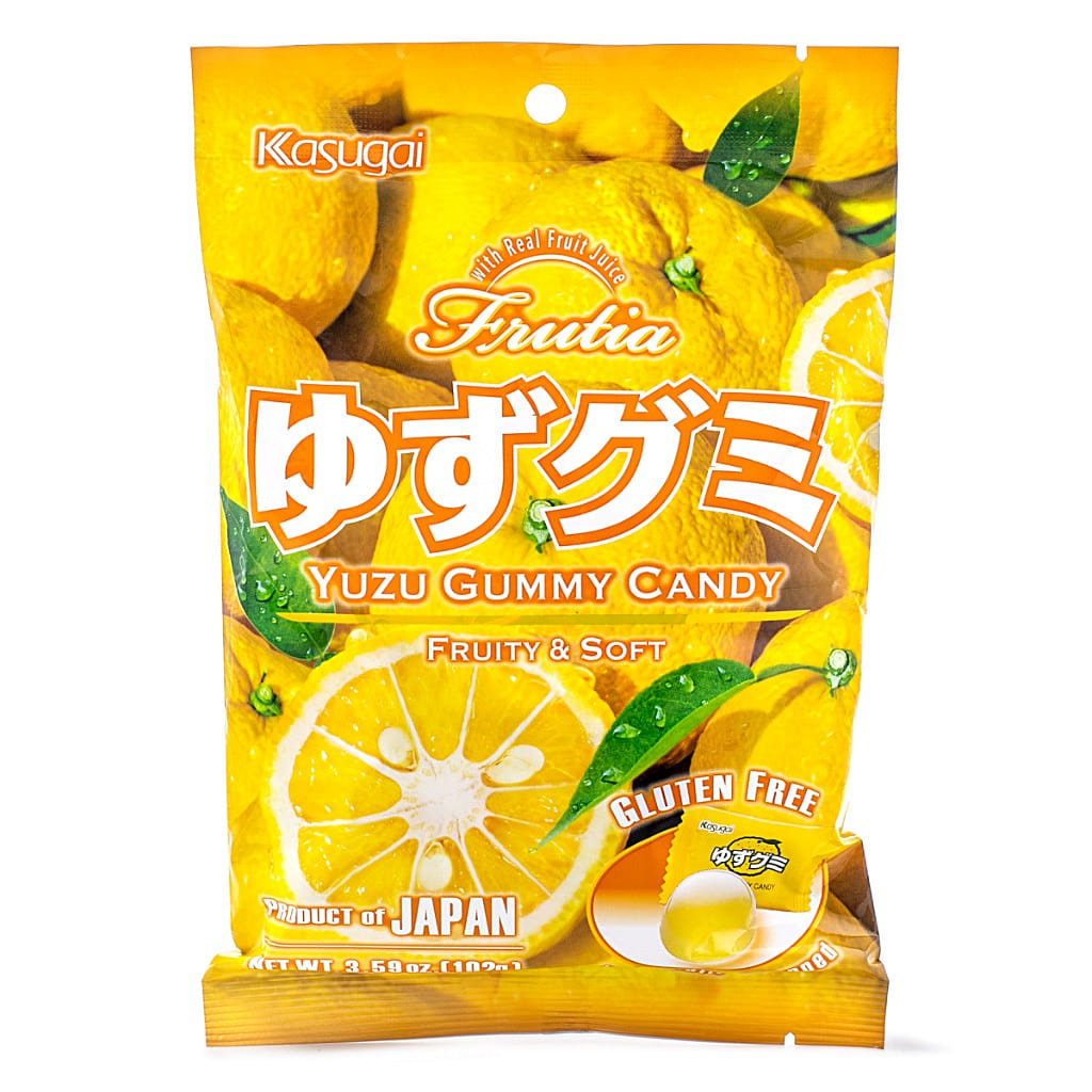 Kasugai フルーツグミ ゆず 102 グラム*24 パック