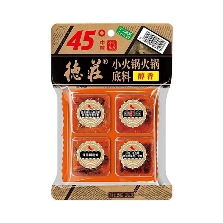 德莊重庆特产德庄火锅底料45度中辣360g*1