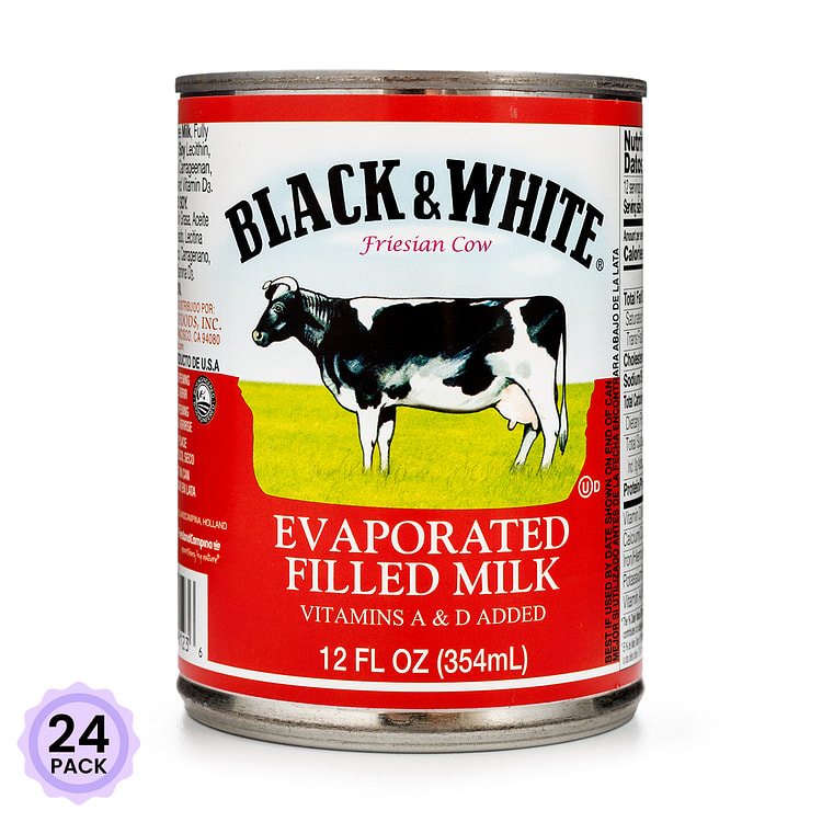 黑白淡奶 全脂淡炼乳 354 毫升*24 包