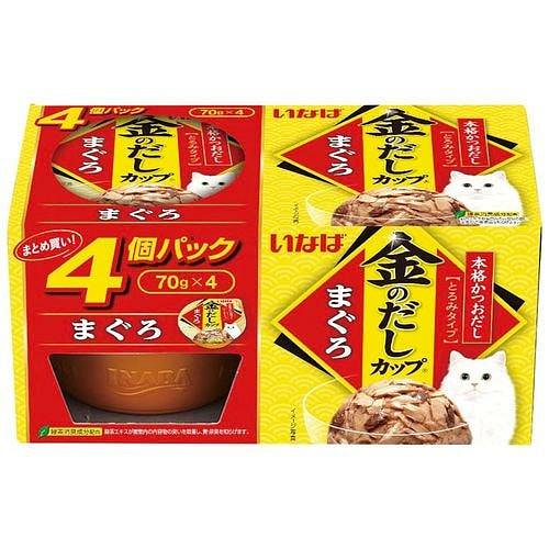 Inaba Golden Broth Tuna Cat Food Cups 70g*4pcs 1 each