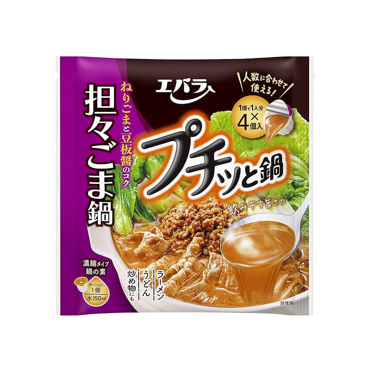 Ebara Hot Pot Soup Base Sesame Dandan Flavor 4pcs 1 each