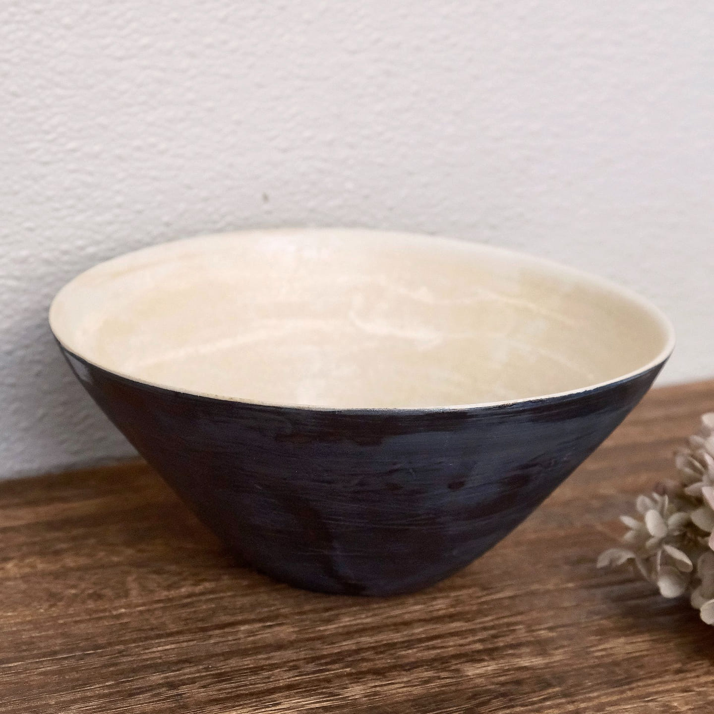 Artist Maki Sugita 17.5cm L Bowl – Black 1 count
