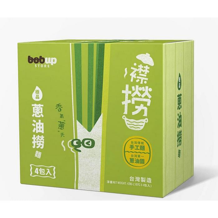 BOB UP STORE Dry Stirred Noodles with Scallion oil, 4packs (107gx4) 428 g