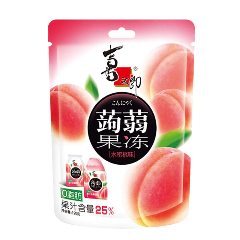 [2 bags =12 packets] Xizhilang Amorphophallus Jelly Peach Flavor 240 g