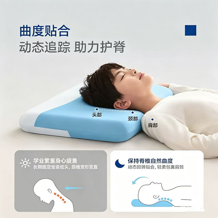 MLILY Memory Foam Neck Support Pillow for Teens 1 count