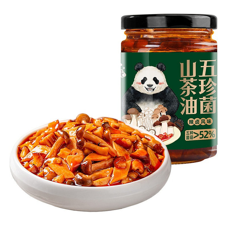 饭扫光山茶油五珍菌210g香辣下饭菜烧椒酱调料 210 克