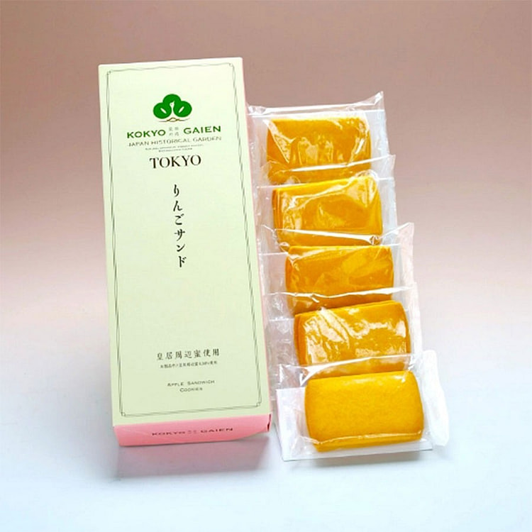 日本直邮 皇居外苑 茗果  KOKYO GAIEN 鲜奶油夹心饼干 苹果味  5枚入