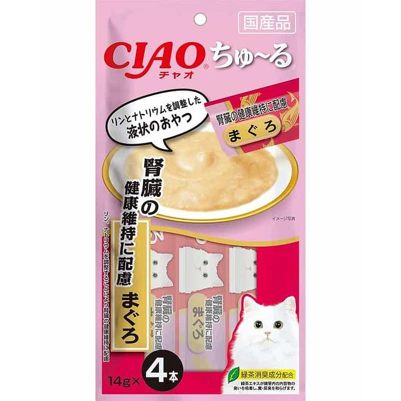Inaba CIAO Cat Treats Tuna Feline Kidney Health 4p 1 each