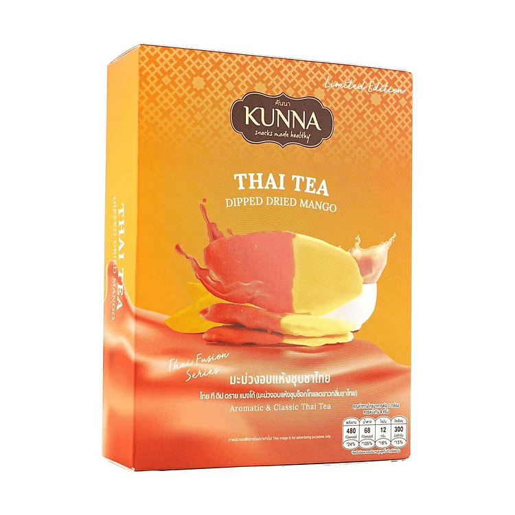 KUNNA Thai Tea Dipped Dried Mango 108g 1 each