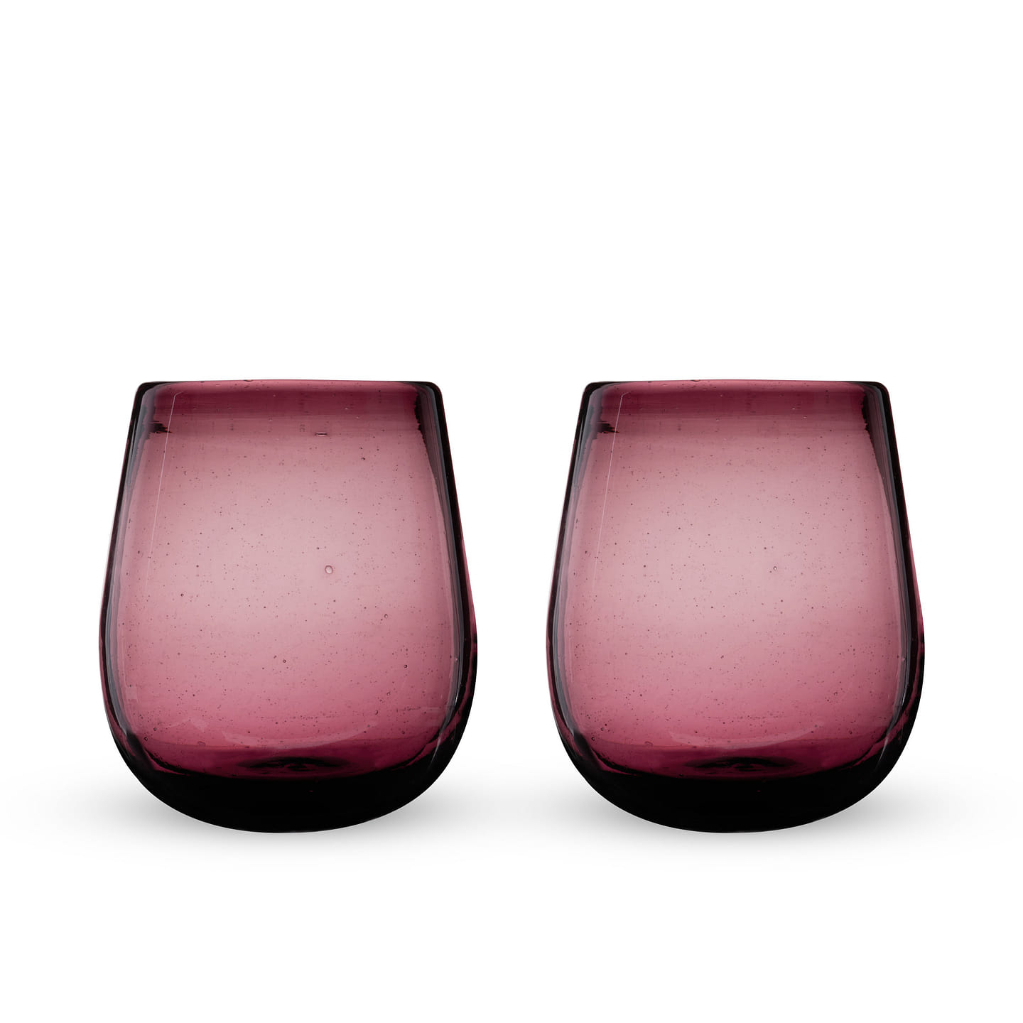 Rosado Recycled Stemless Wine Glass Set by Twine Living 2 each