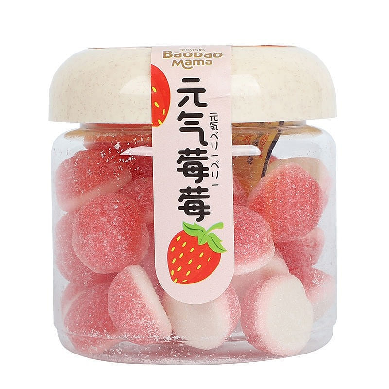Fruit Juice Gummy Candy Chewy Refreshing Snack 218g Strawberry Flavor 1 can