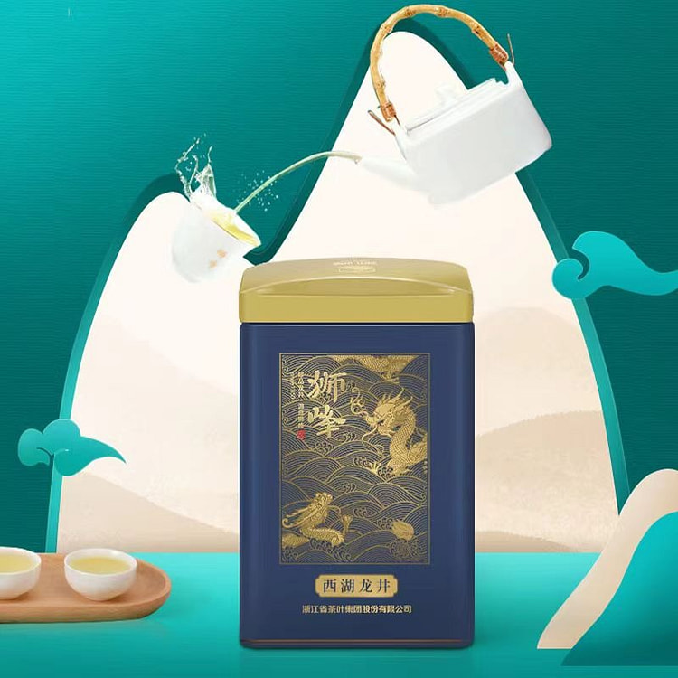 2024新茶狮峰牌西湖龙井明前特级绿茶叶正宗罐装自饮50g*1罐