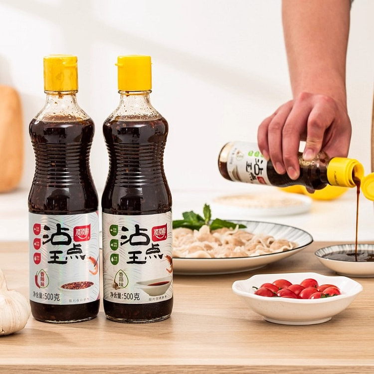 顶顶鲜沾点王海鲜饺子调味蘸酱香蒜味160g 160 克