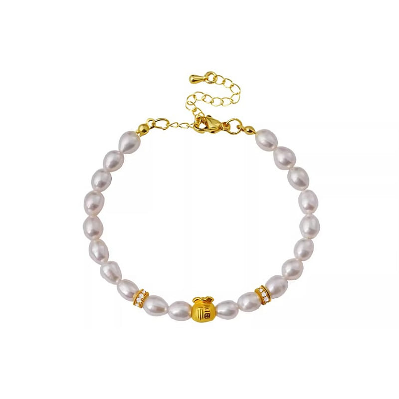 Pearl Lucky Bag Bracelet 14-18cm 1 box