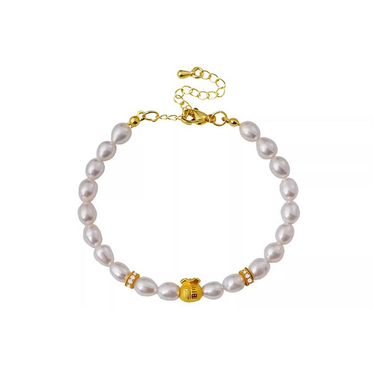 宫里上新 珍珠小福袋手链 14-18厘米 1 盒