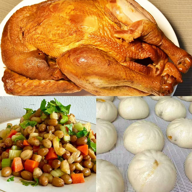 【熏鸡套餐】整只熏鸡+2个猪肉包子+酵素萝卜 1 份
