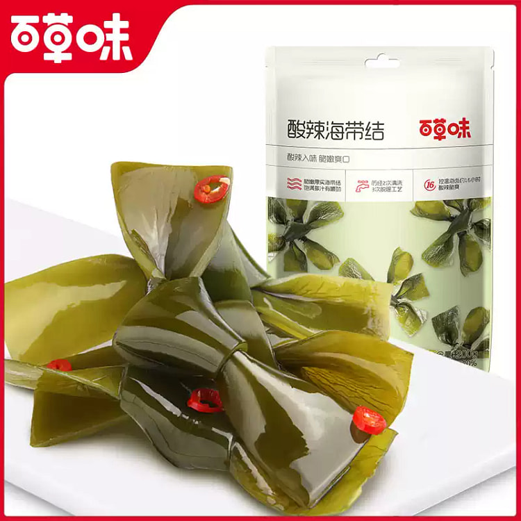 百草味 酸辣海带结200g