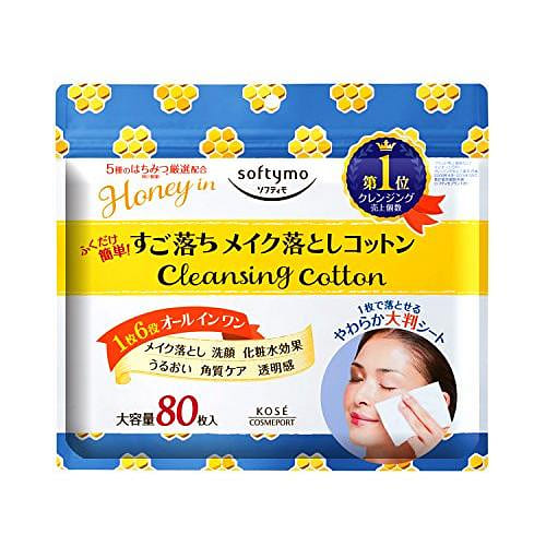 KOSE COSMEPORT softymo Cleansing Cotton (Honey mild) 1 each