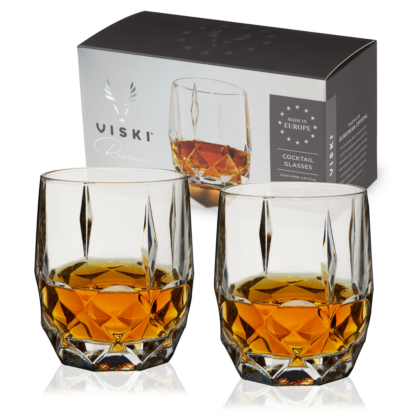 Reserve Bruno Crystal Cocktail Glasses by Viski® 2 each