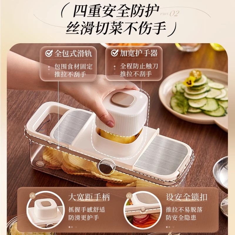 小熊切菜神器厨房多功能土豆丝刨丝切丝器三刀片- Weee!