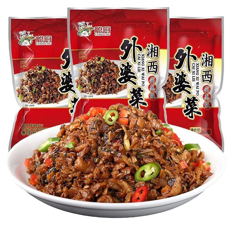 聰廚湘西外婆菜下飯菜蘿蔔乾湖南特產鹹菜醬菜250克 1 包