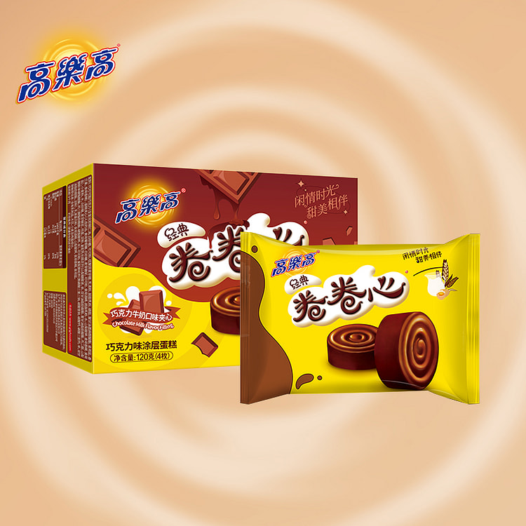 高乐高夹心糕点卷卷心巧克力120g/盒