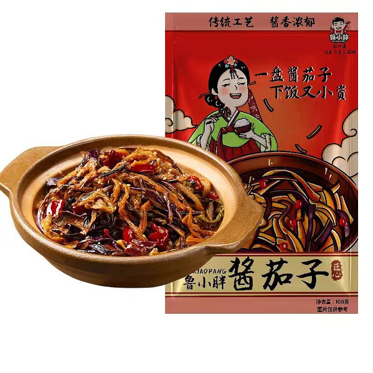 鲁小胖延边酱茄子干108g/袋朝鲜族传统美味下饭菜 (min 2)
