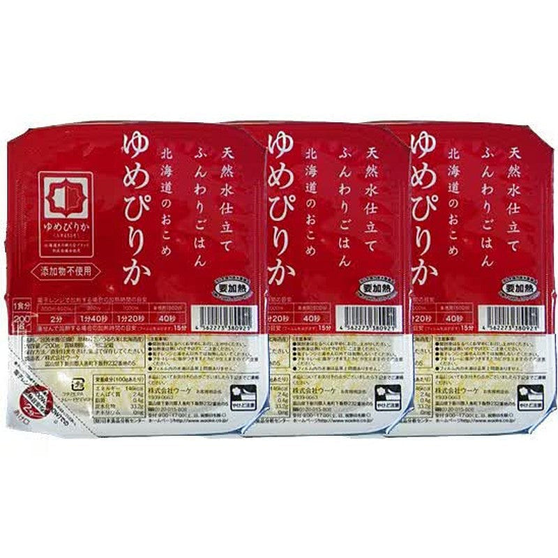 Uke Fluffy Rice Hokkaido Yumepirika 200g*3P 1 each