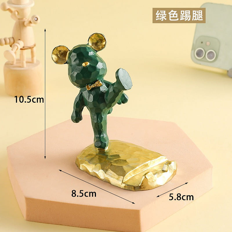 Premium phone holder cute bear table decoration gift for girl baby friend,kgreen 1 count