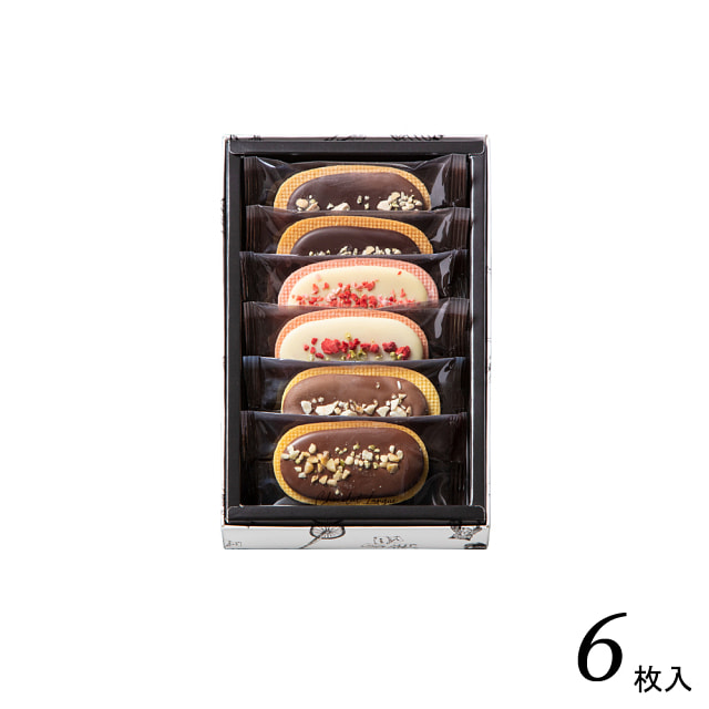 鹿鸣馆 巧克力猫舌饼干 6枚 1 盒