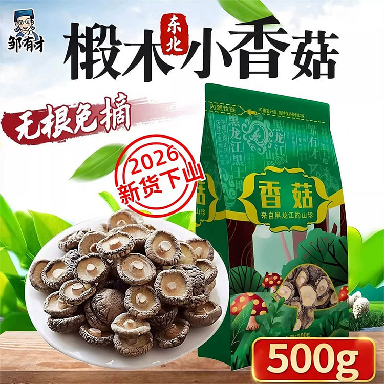 东北椴木小香菇 干货500g菌类特产农家家用 500 克