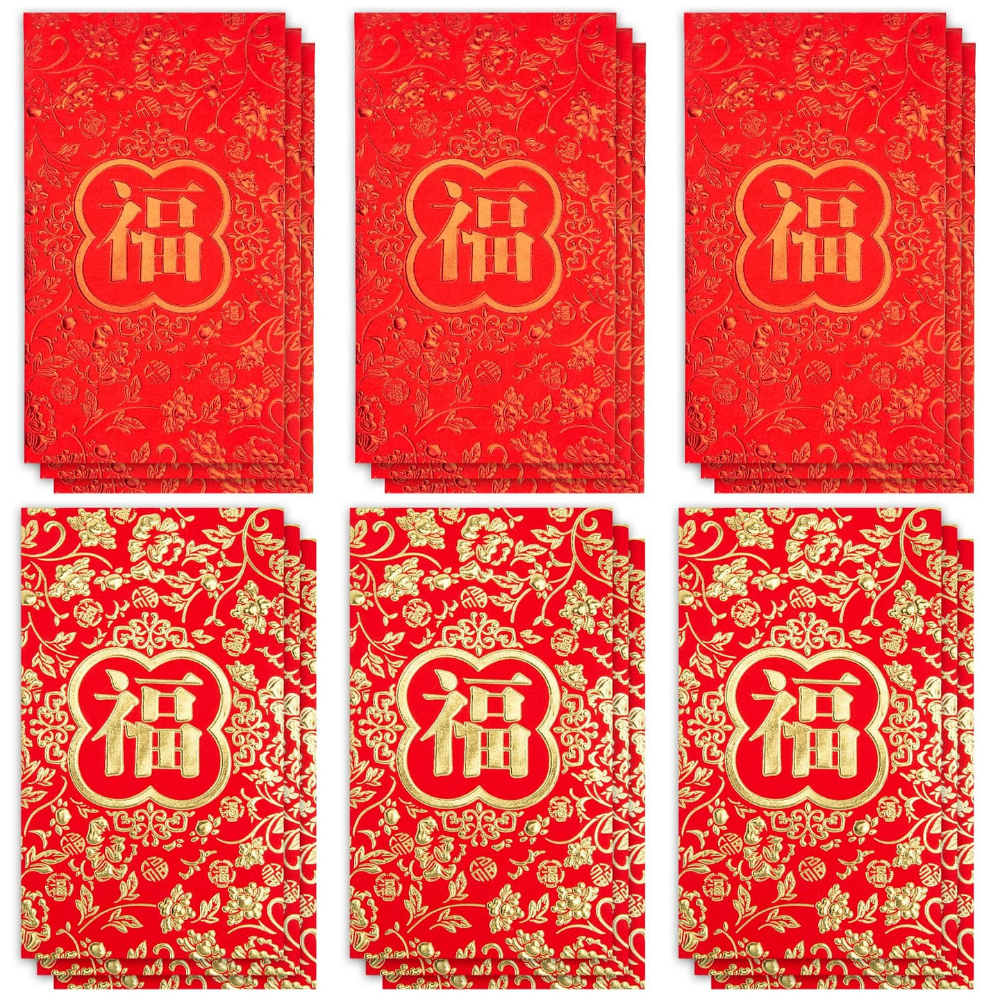 2026 Red Envelopes, 36PCS New Year Red Envelopes 1 each