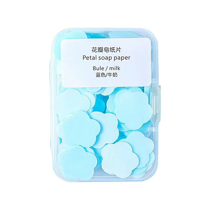 Mini Petal Soap Sheets 1Box Blue / Milk Scent 1 box