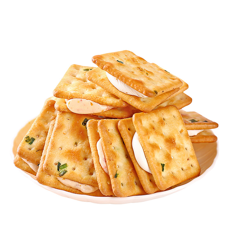 台湾香葱夹心牛乳苏打饼干140g*1袋