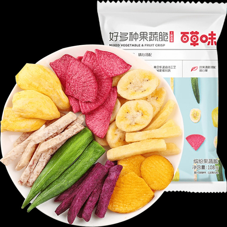 百草味好多种果蔬脆60g*1袋 非油炸果蔬干