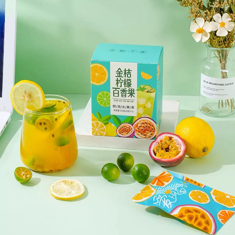 百香果金桔柠檬茶，果茶饮料，适用于自制饮料，5袋