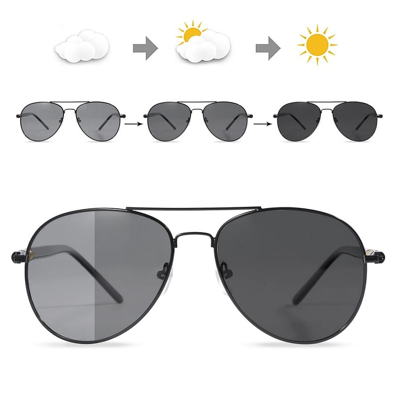 Men’s Photochromic Polarized Sunglasses Transition 1 case